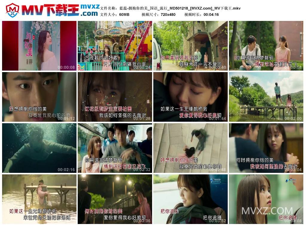 蓝蕊-拥抱你的美_国语_流行_MD501218